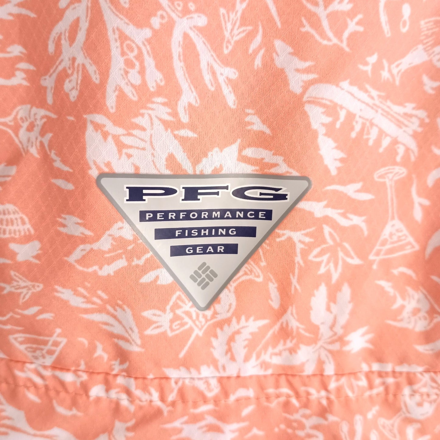 Columbia Super Slack Camp Shirt Faded Peach Men size M