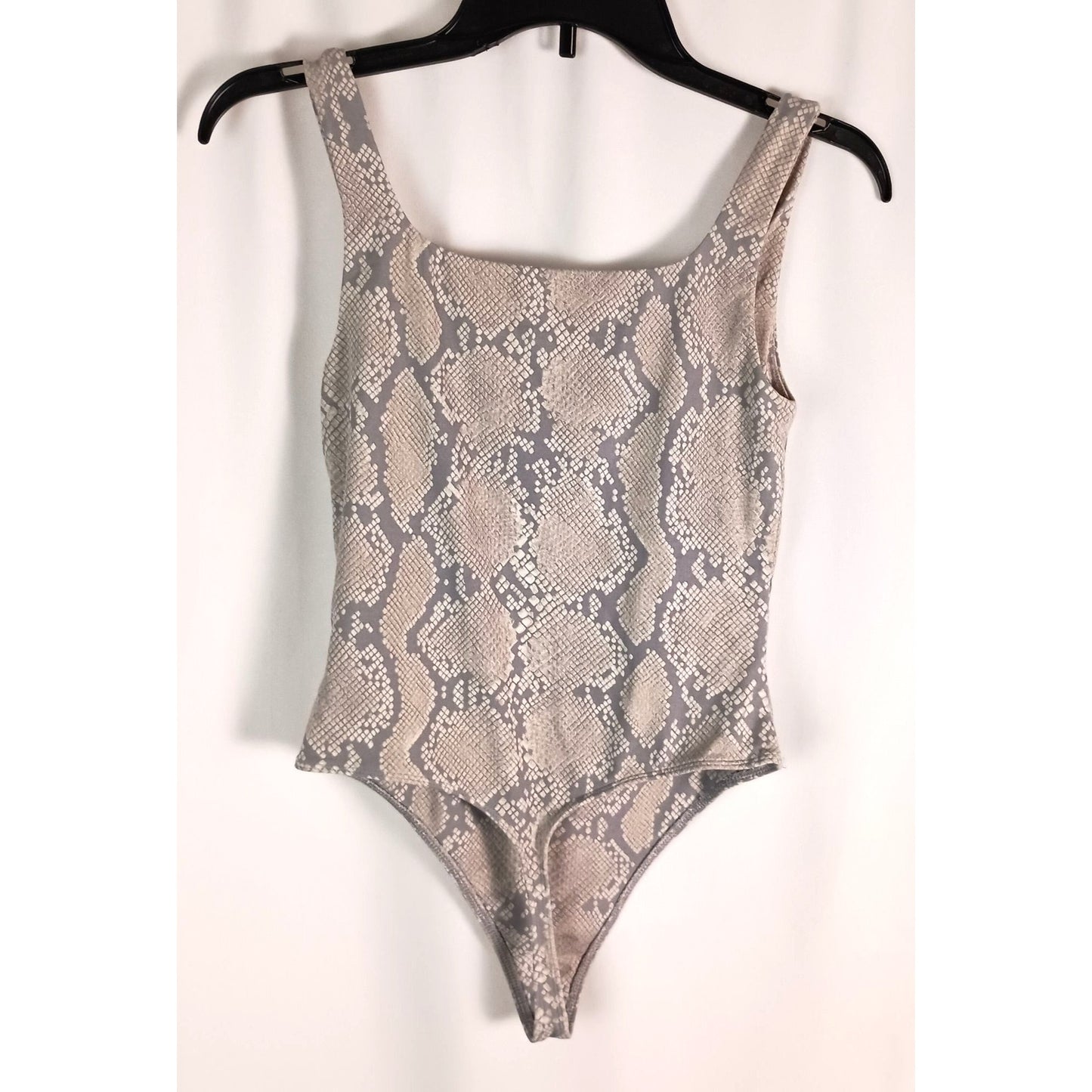 Babaton Aritzia Snake print square neck thong bodysuit size M