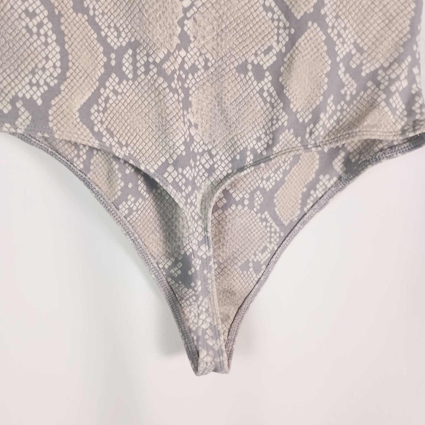 Babaton Aritzia Snake print square neck thong bodysuit size M