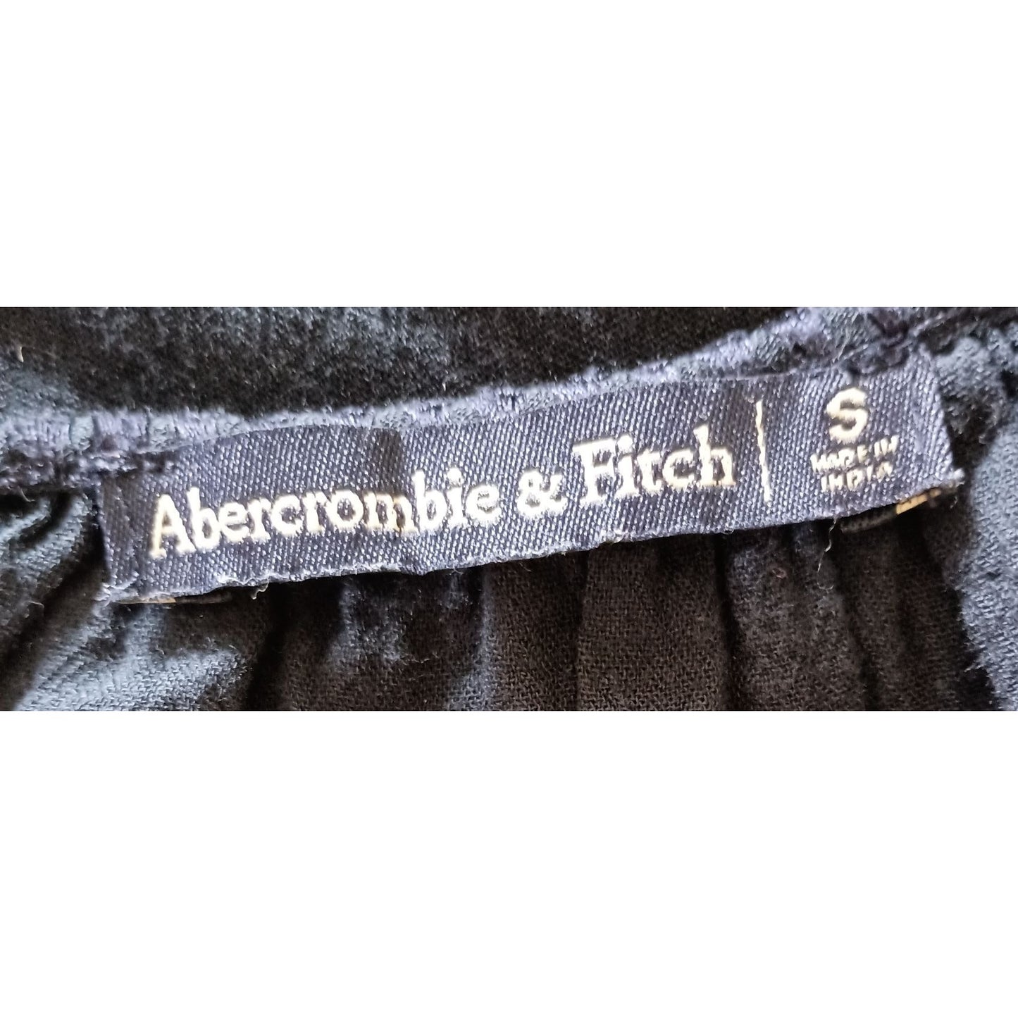 Abercrombie & Fitch blue embroidered long sleeve boho blouse size S