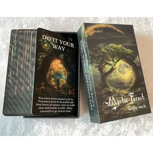 NEW Mystic Forest Oracle Cards – 56-Card Deck with Keywords for Guidance