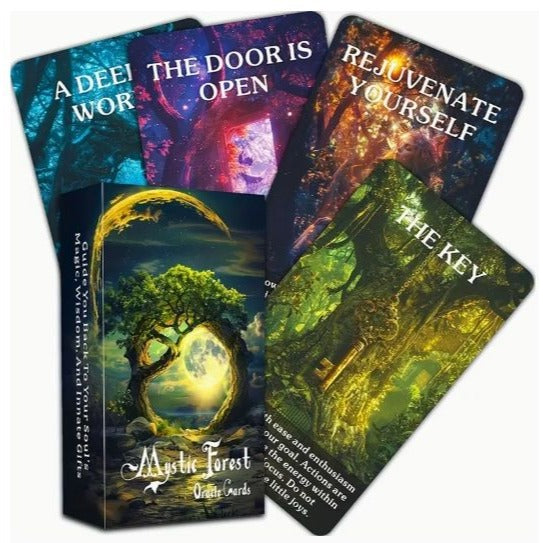 NEW Mystic Forest Oracle Cards – 56-Card Deck with Keywords for Guidance