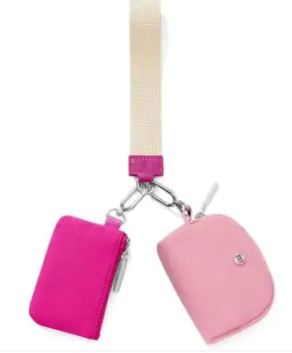 Pouch and Wallet Keychain Wristlet Perfect for Running Errands, Yoga Class, Gym 9 colors to choose from!