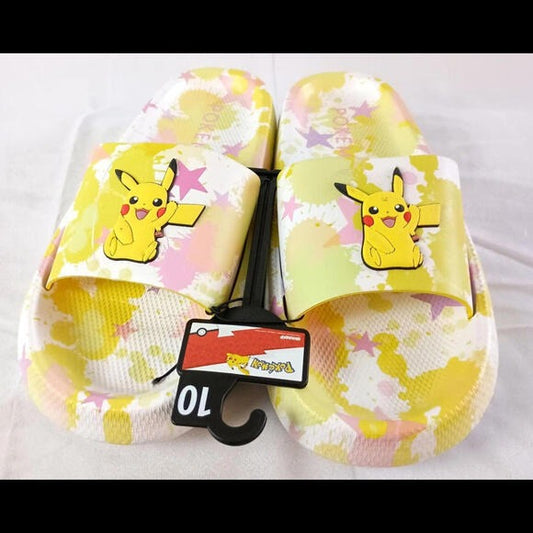 Ground Up Pokemon Slide sandals yellow New women size 10 men size 8