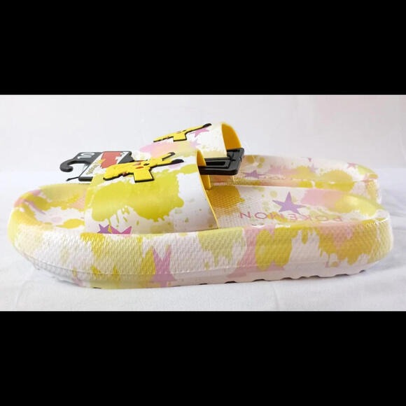 Ground Up Pokemon Slide sandals yellow New women size 10 men size 8