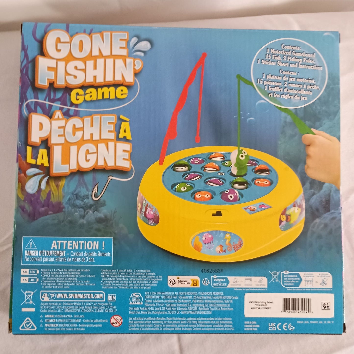 NIB Spin Master Games Gone Fishing Board Game for Kids and Families