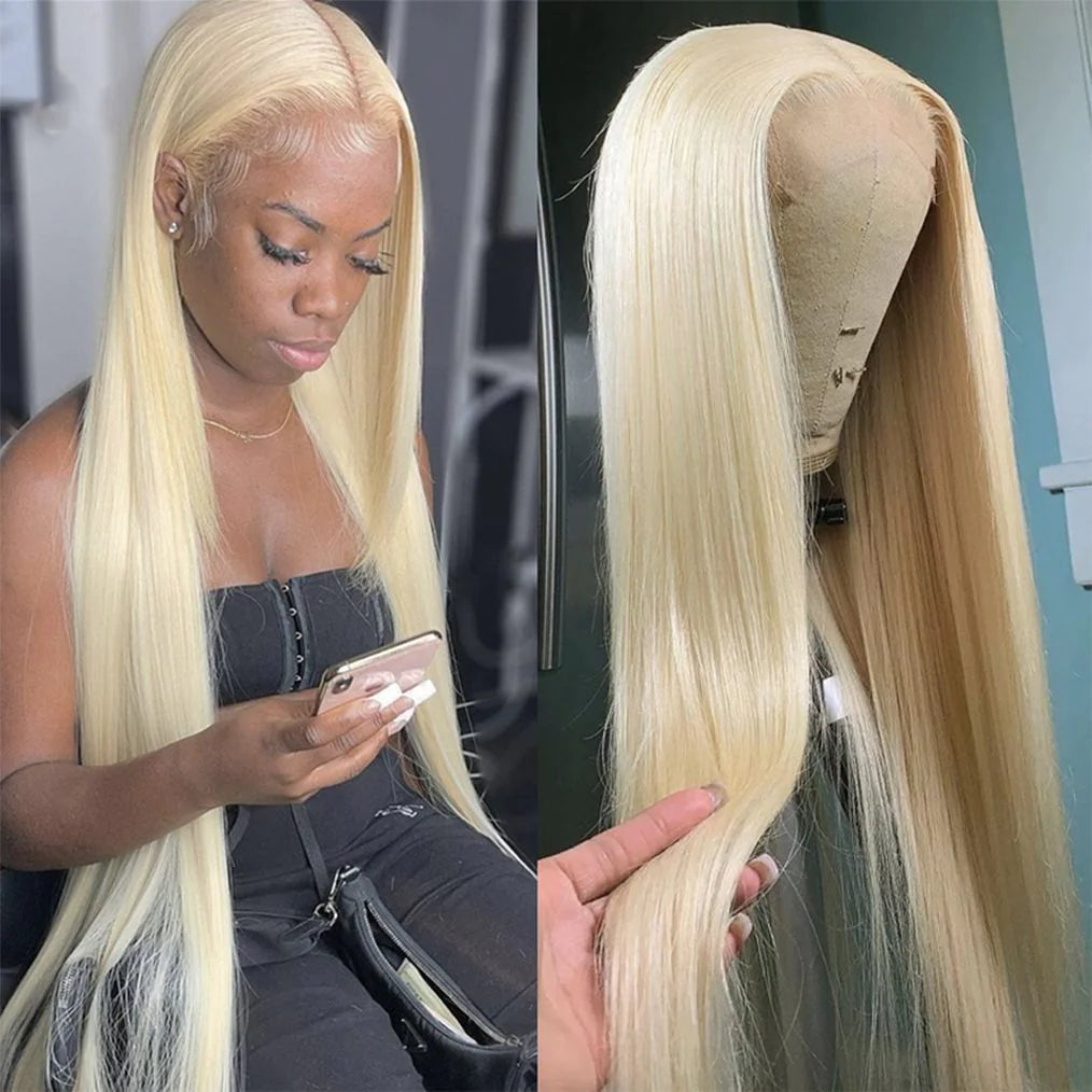 Lace Front Wig - Long - Golden Blonde Matte Gold Breathable - Beautiful Flattering Color for all skin tones