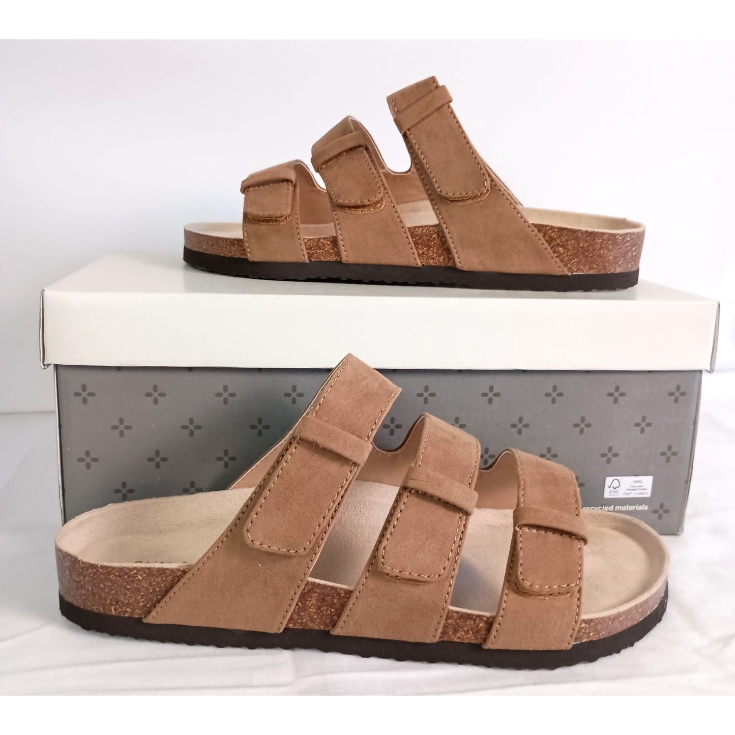 Sun & Stone Bowie footbed sandals wide fit New size 9