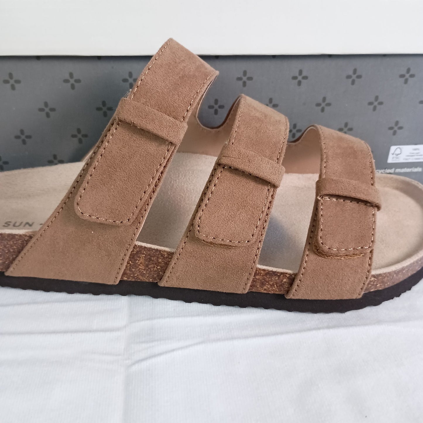 Sun & Stone Bowie footbed sandals wide fit New size 9