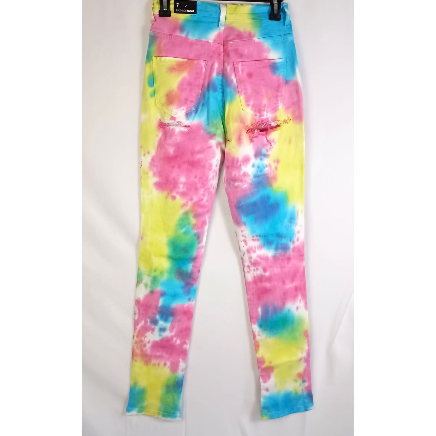 Fashion Nova Stay Vibin' Tie Dye Skinny Jeans - Multi Color size 7