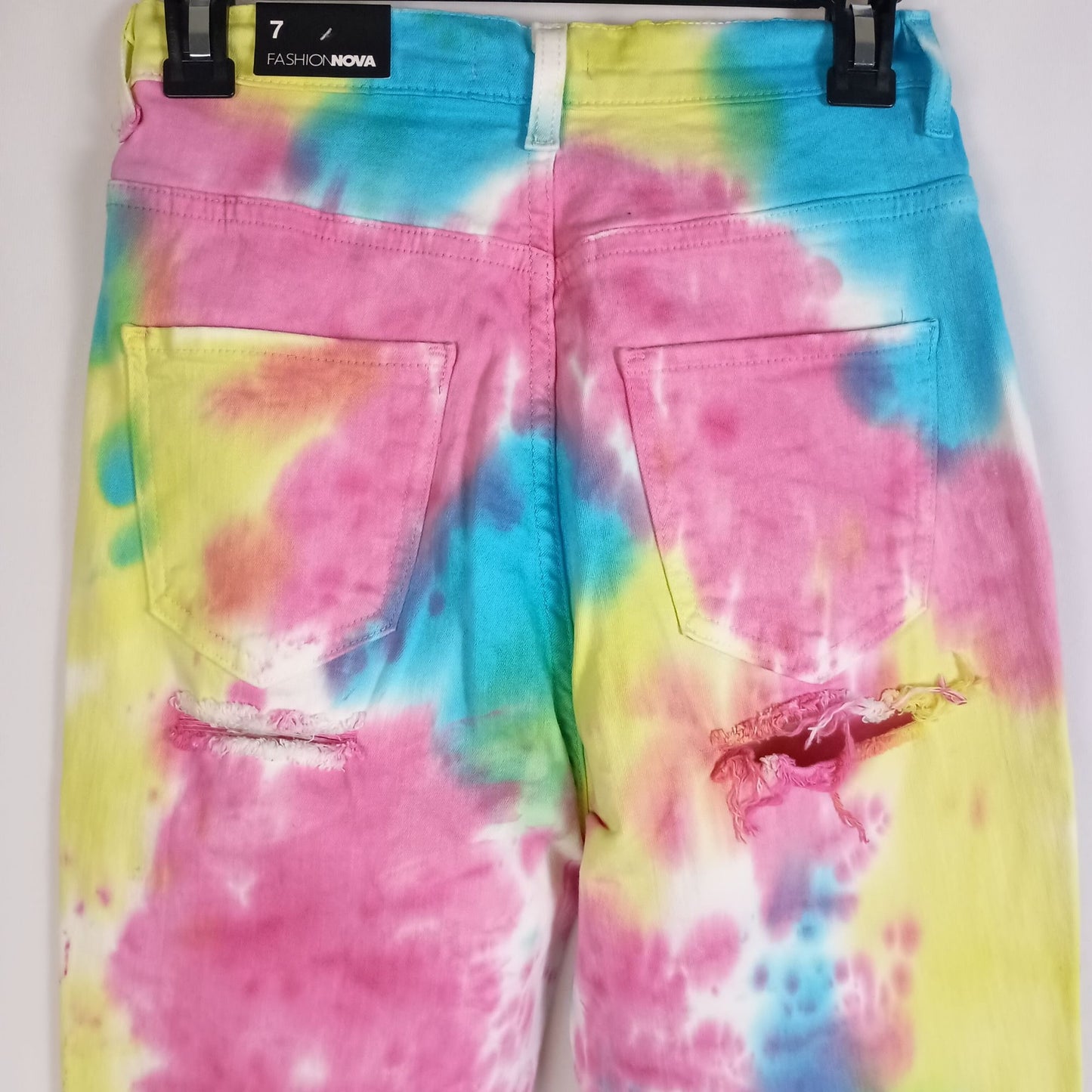 Fashion Nova Stay Vibin' Tie Dye Skinny Jeans - Multi Color size 7