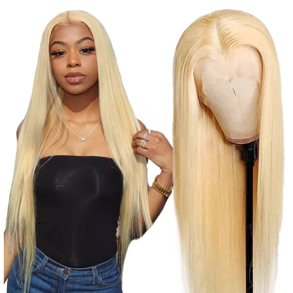 Lace Front Wig - Long - Golden Blonde Matte Gold Breathable - Beautiful Flattering Color for all skin tones