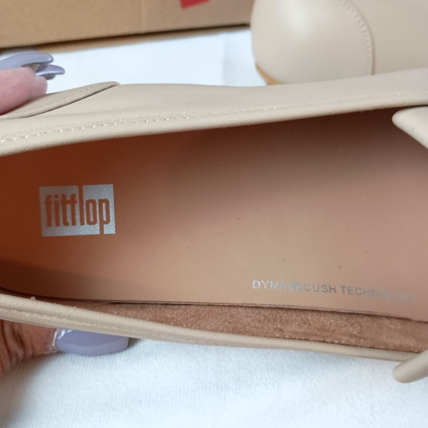 NIB FitFlop Allegro fringe buckled leather loafers latte beige ladies size 10