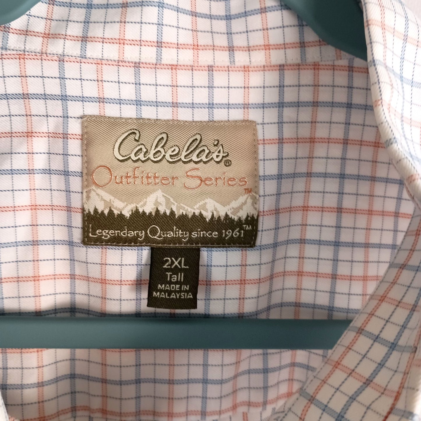 Cabela's Outfitter Series Care-Free Cotton Plaid Shirt for Men size 2XL