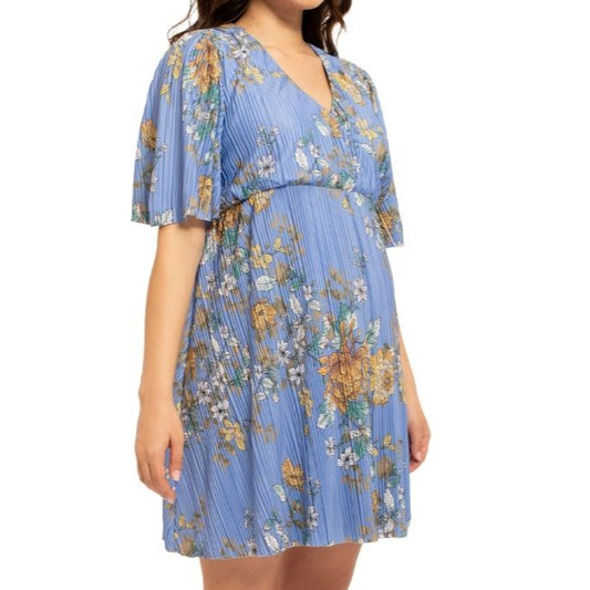 Destination Maternity flutter sleeve wrap dress wear now & post pregnancy size L