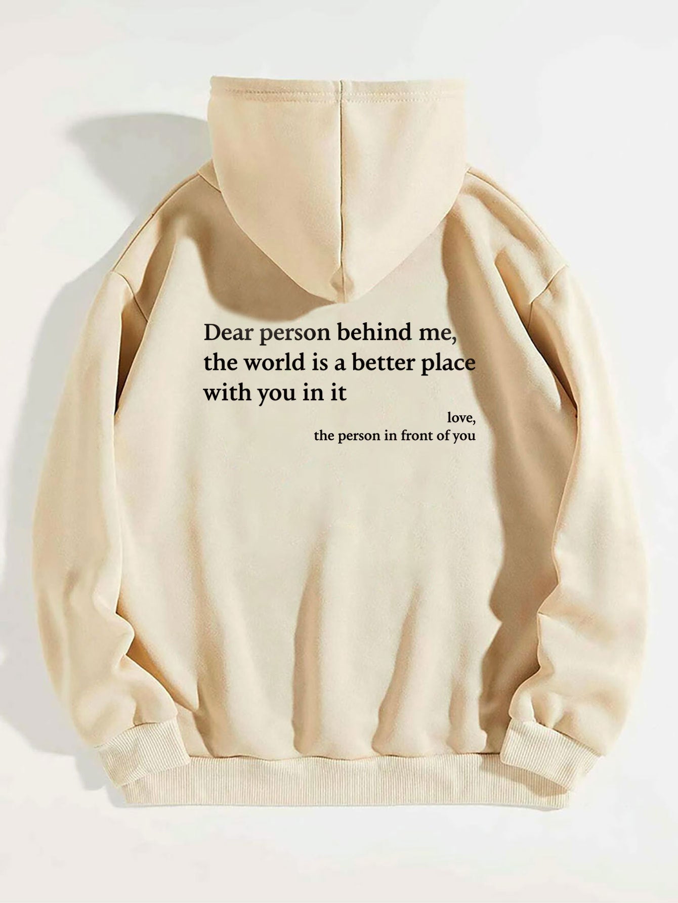 Dear Person Behind Me, the World Is A Better Place with You In It Unisex Kangaroo Pocket Hoodie Unisex Trendy Hoodies sizes S-5XL