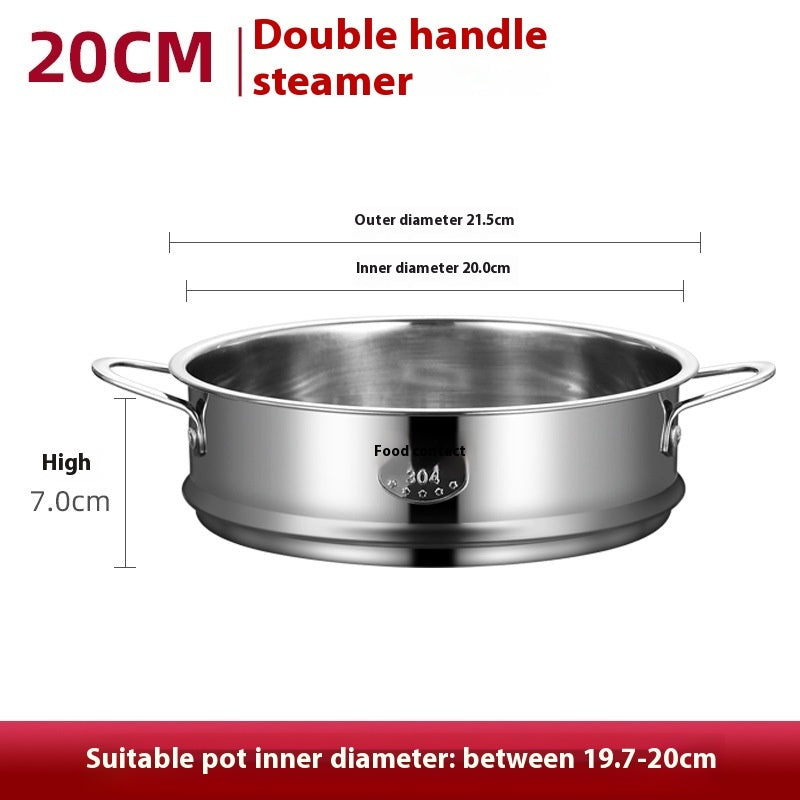 Stainless Steel Steamer With Handle Universal Steaming Rack 304