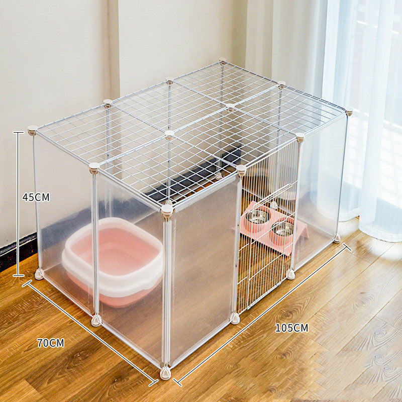 Pet Transparent Side Crate Cage Open Top and Closed Top Various Sizes