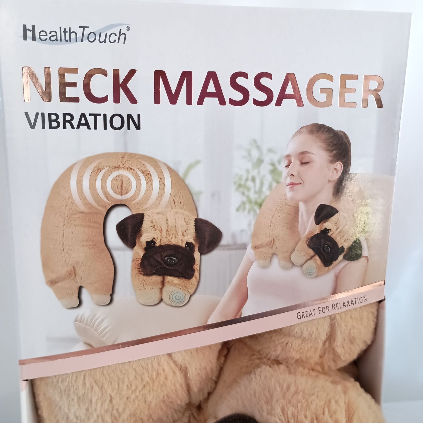 Health Touch Neck Massager Gift with Relaxing Vibration Dog