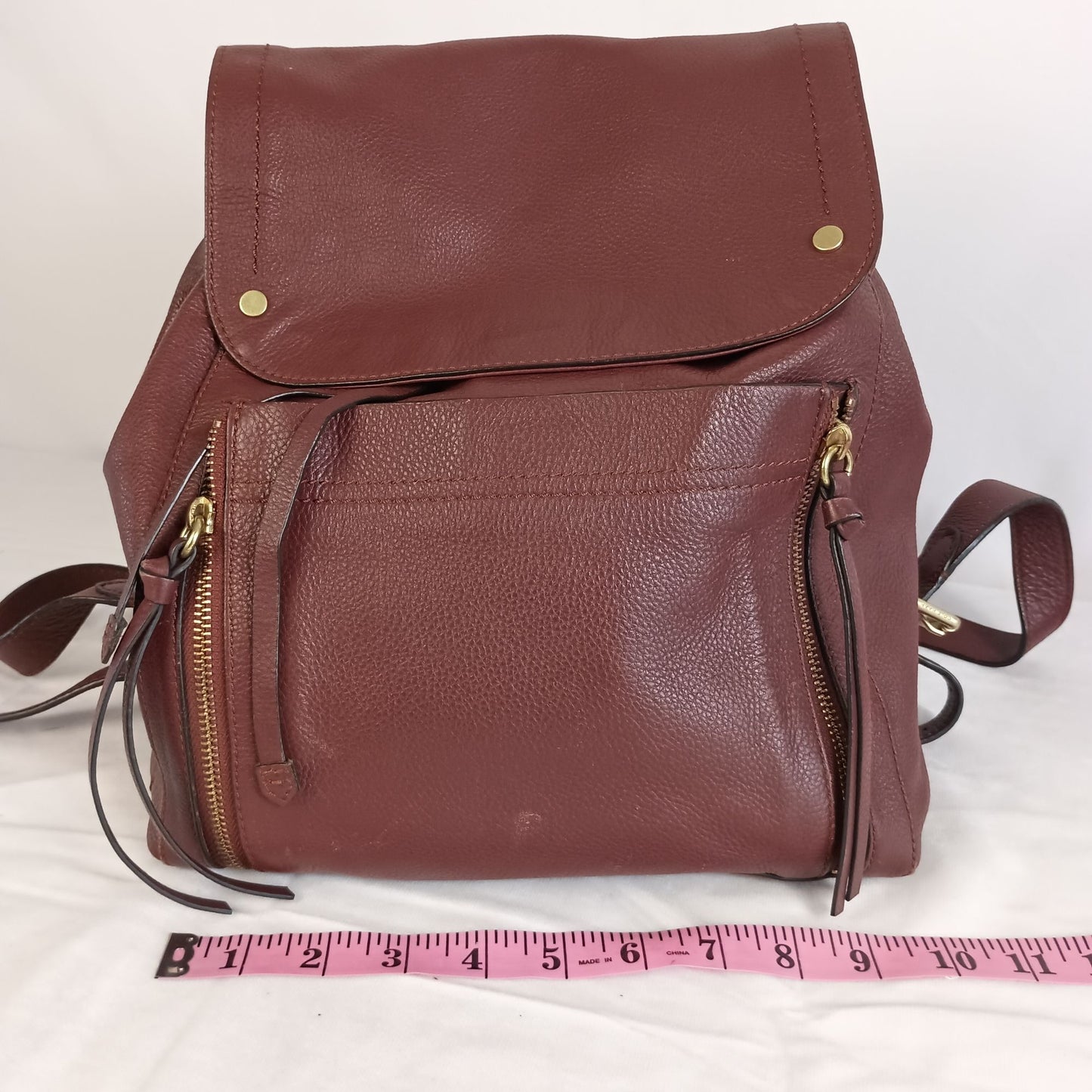 Cole Haan Jade premium leather backpack Twilight Mauve