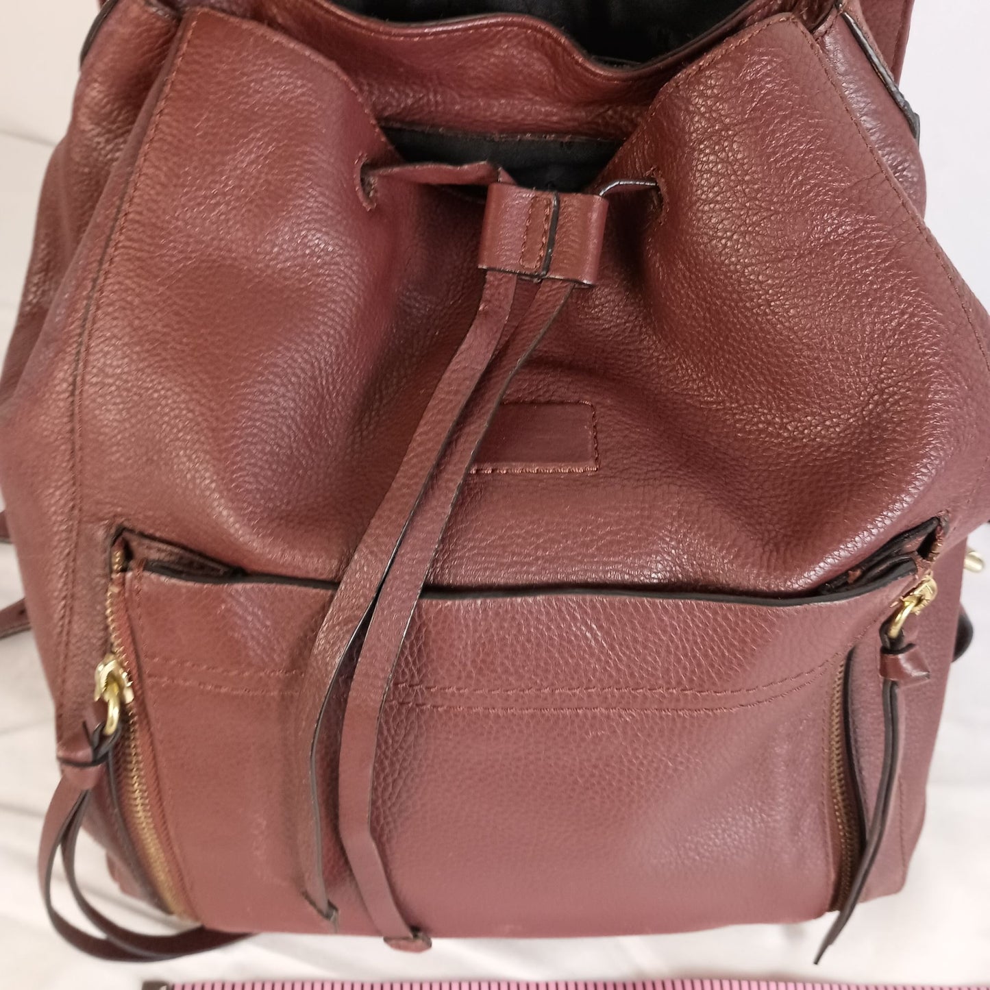 Cole Haan Jade premium leather backpack Twilight Mauve