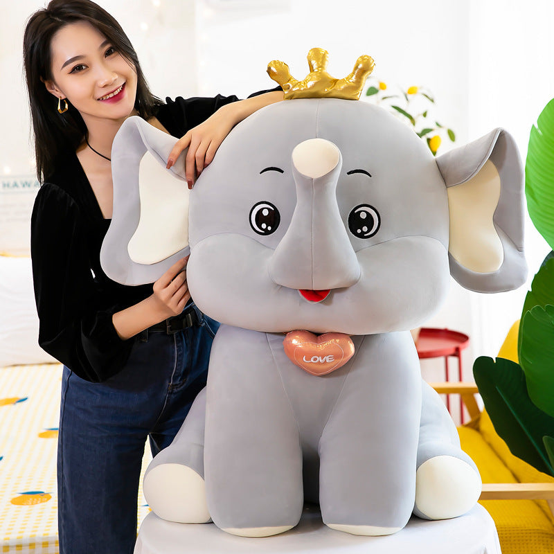 New Crown Elephant Doll Creative Doll Toy Animal Pillow various sizes and colors valentine's day new baby gift birthday gift