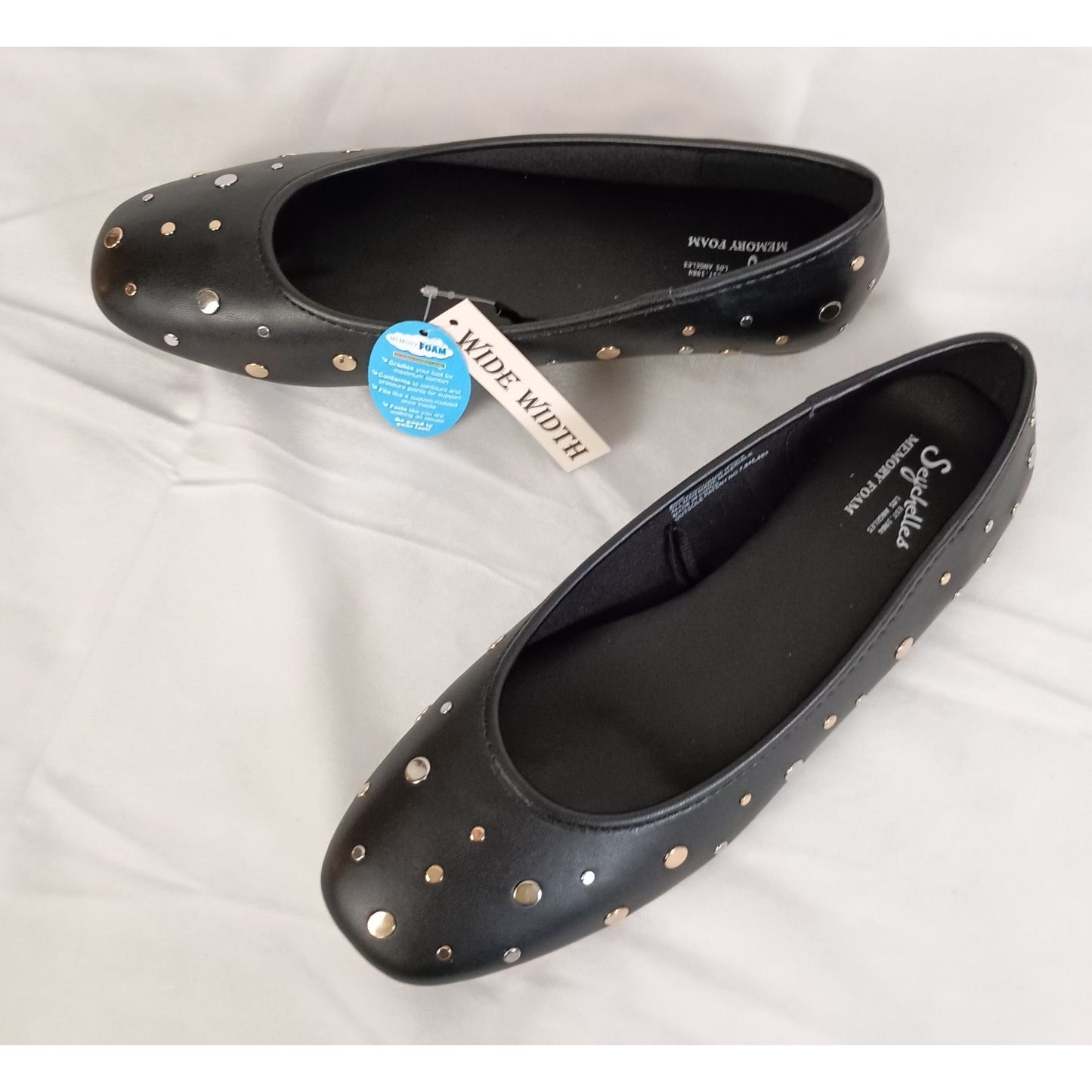 NEW Seychelles Anthropologie black Jamie square toe flats shoes size 8.5 Wide