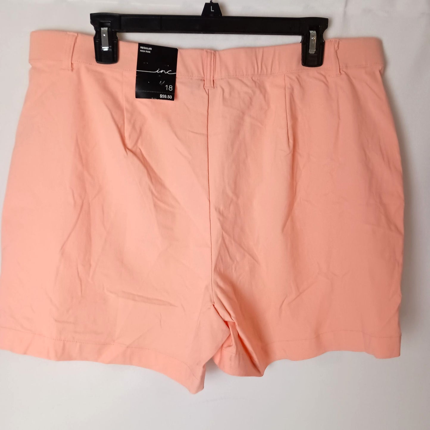 INC ultra high rise core shorts first blush stretch pockets size 18