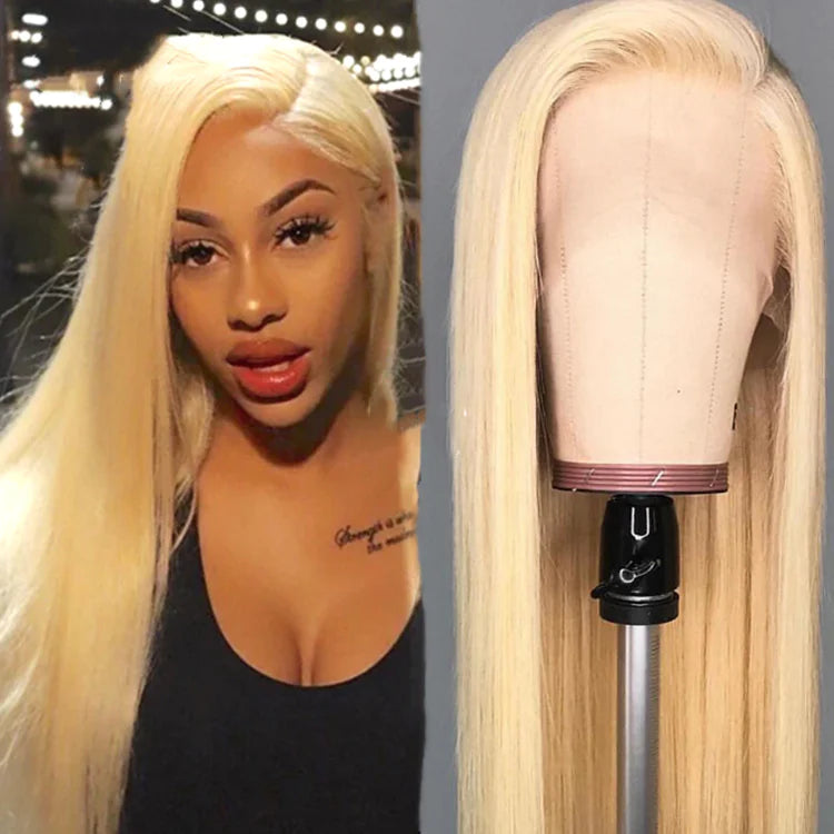 Lace Front Wig - Long - Golden Blonde Matte Gold Breathable - Beautiful Flattering Color for all skin tones