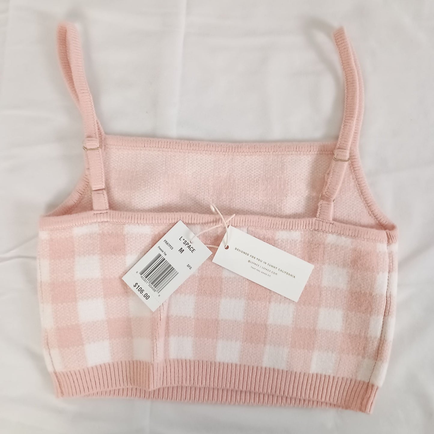 L*Space Francie Crop Top - Pink, Super Soft, Size M ($106 Retail)