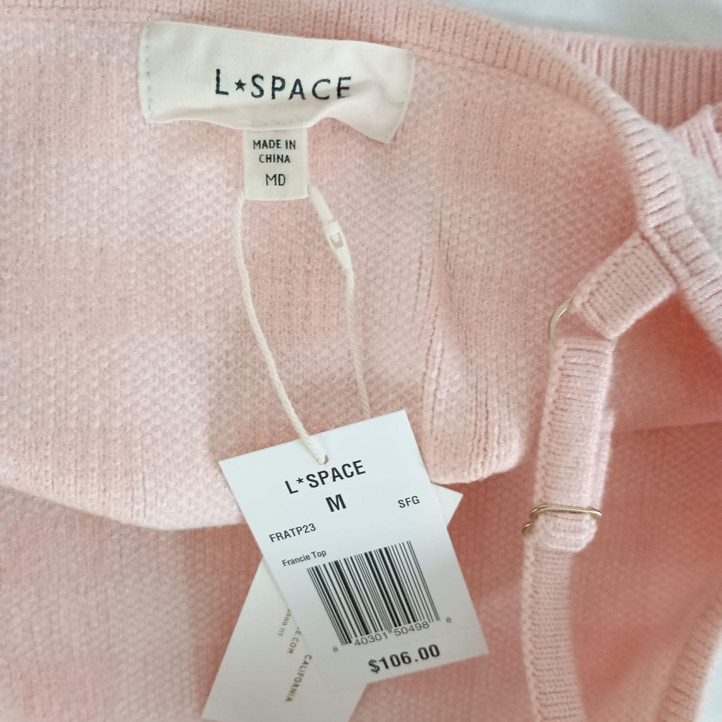 L*Space Francie Crop Top - Pink, Super Soft, Size M ($106 Retail)