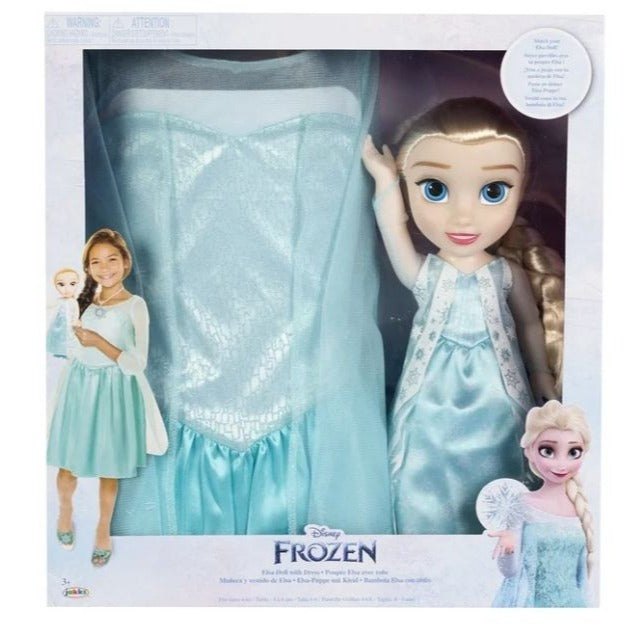 NEW Disney's Frozen Elsa 14 inch Toddler Doll with Dress up Outfit and shoes