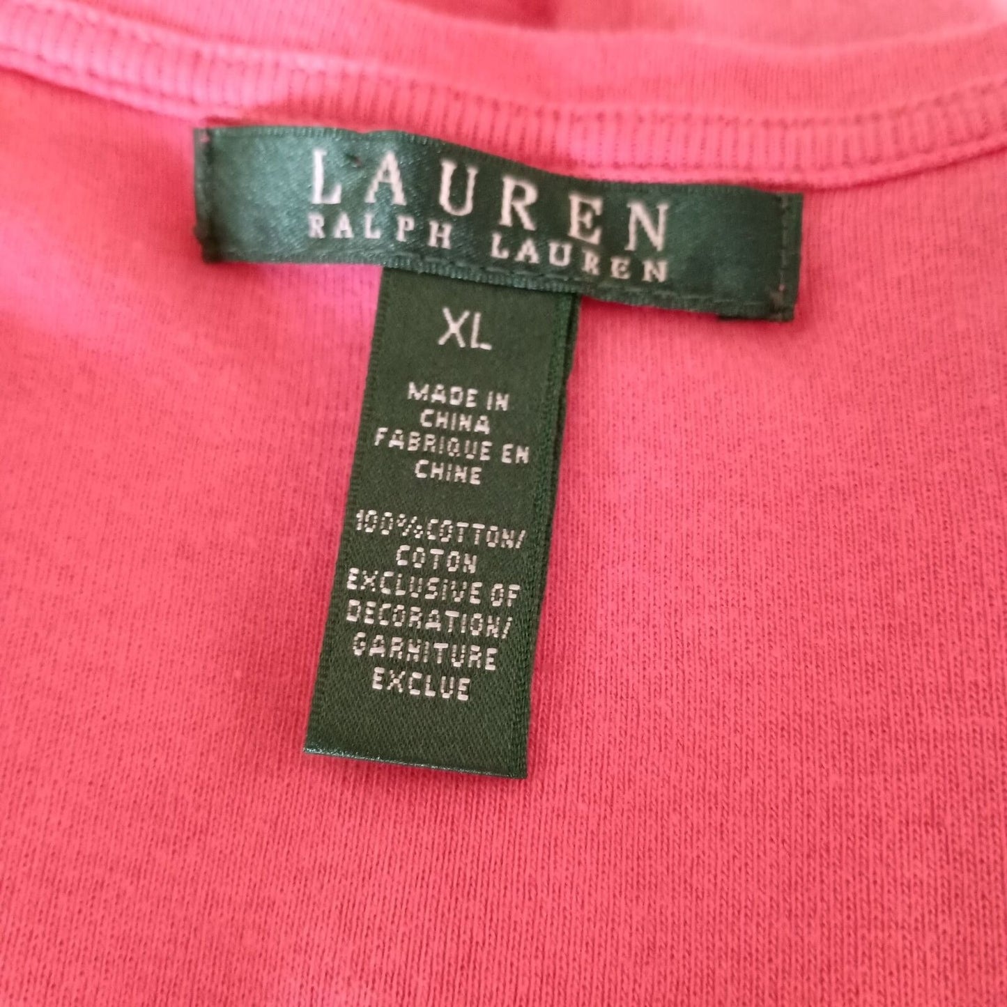 Lauren Ralph Lauren sequin design v neck top women size XL