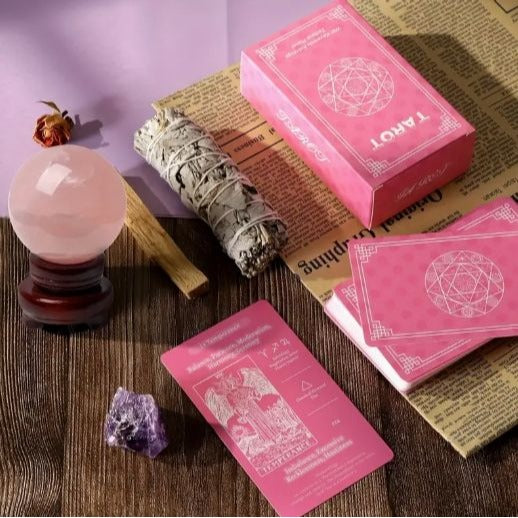 Holistic Self-Care Gift Set: Tarot Cards Crystal Ball Stone Palo Santo Sage & Cloth