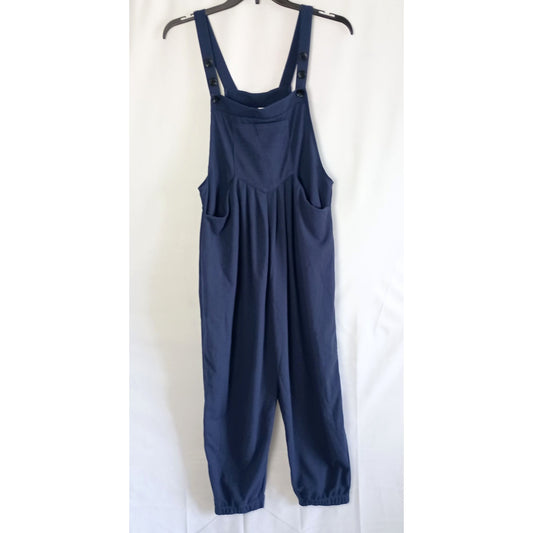 Halara multiple pocket adjustable strap pleated jumpsuit size L