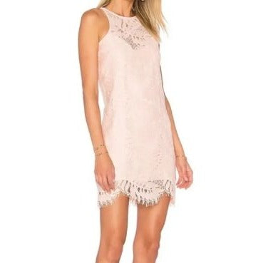 Lovers & Friends Caspian Lace Shift Mini Dress Back Zip Size S