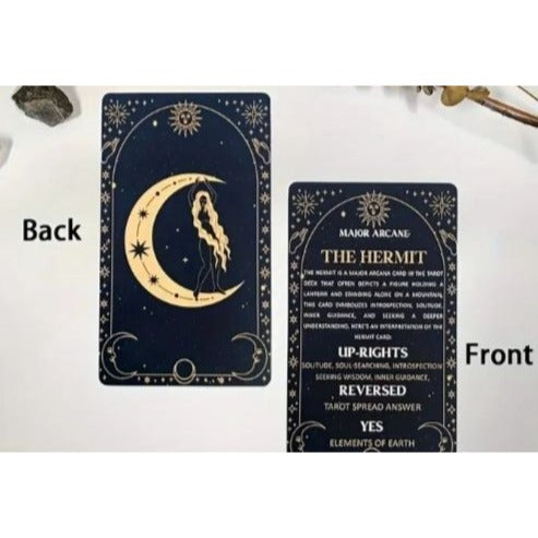 78-Card Tarot Deck for Beginners with Meanings Divination Cards