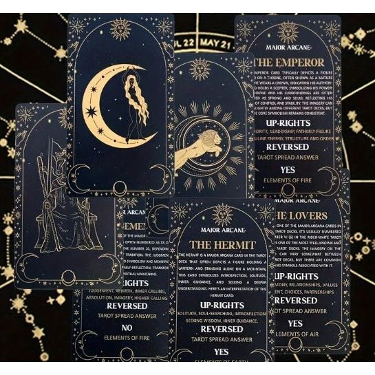 78-Card Tarot Deck for Beginners with Meanings Divination Cards