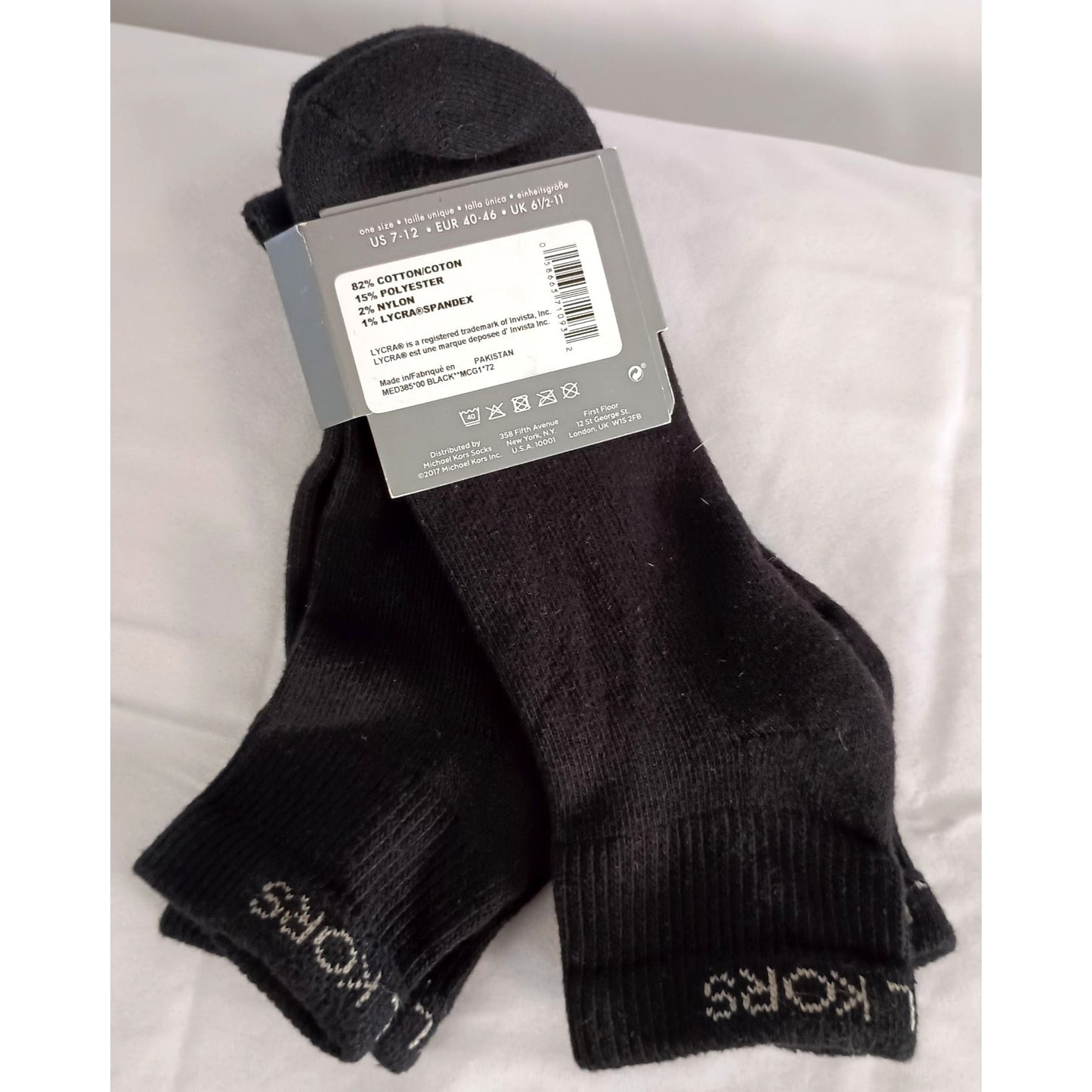 Michael Kors 2 pair men logo ankle socks New size 7-12