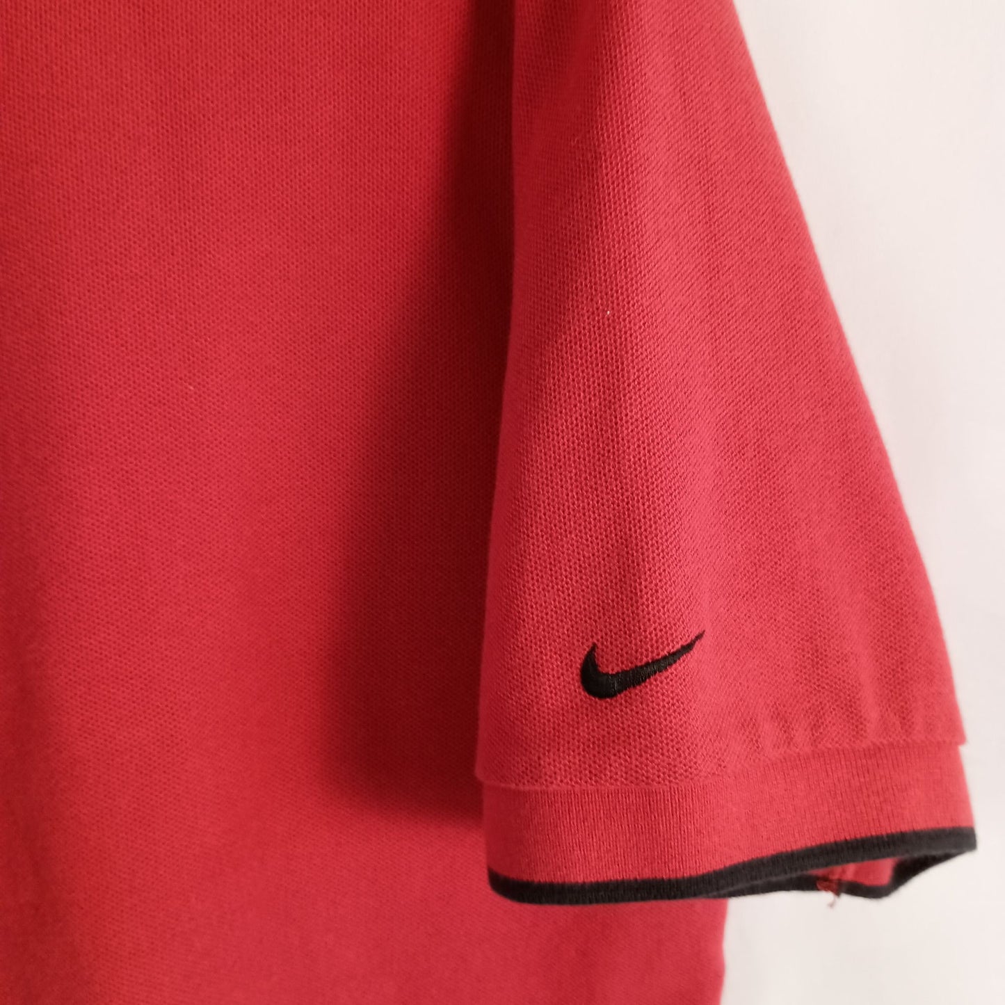 Nike Golf Travis Scott red cotton swoosh logo 3 button polo shirt size M