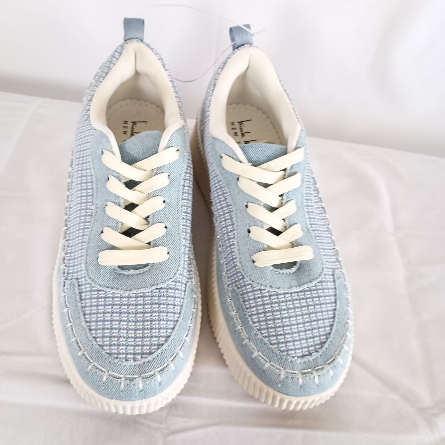 Nicole Miller Brita knit stitch platform comfort insole sneakers size 8.5