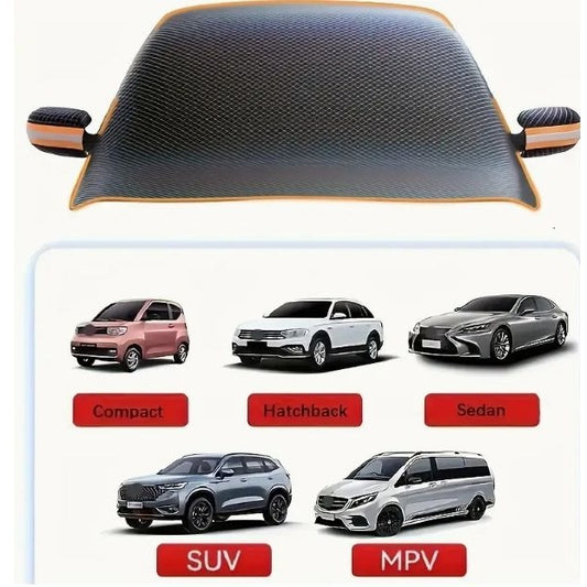 Magnetic Windshield Snow Cover for Cars All-Season Protection Shield with Anti-Theft Design