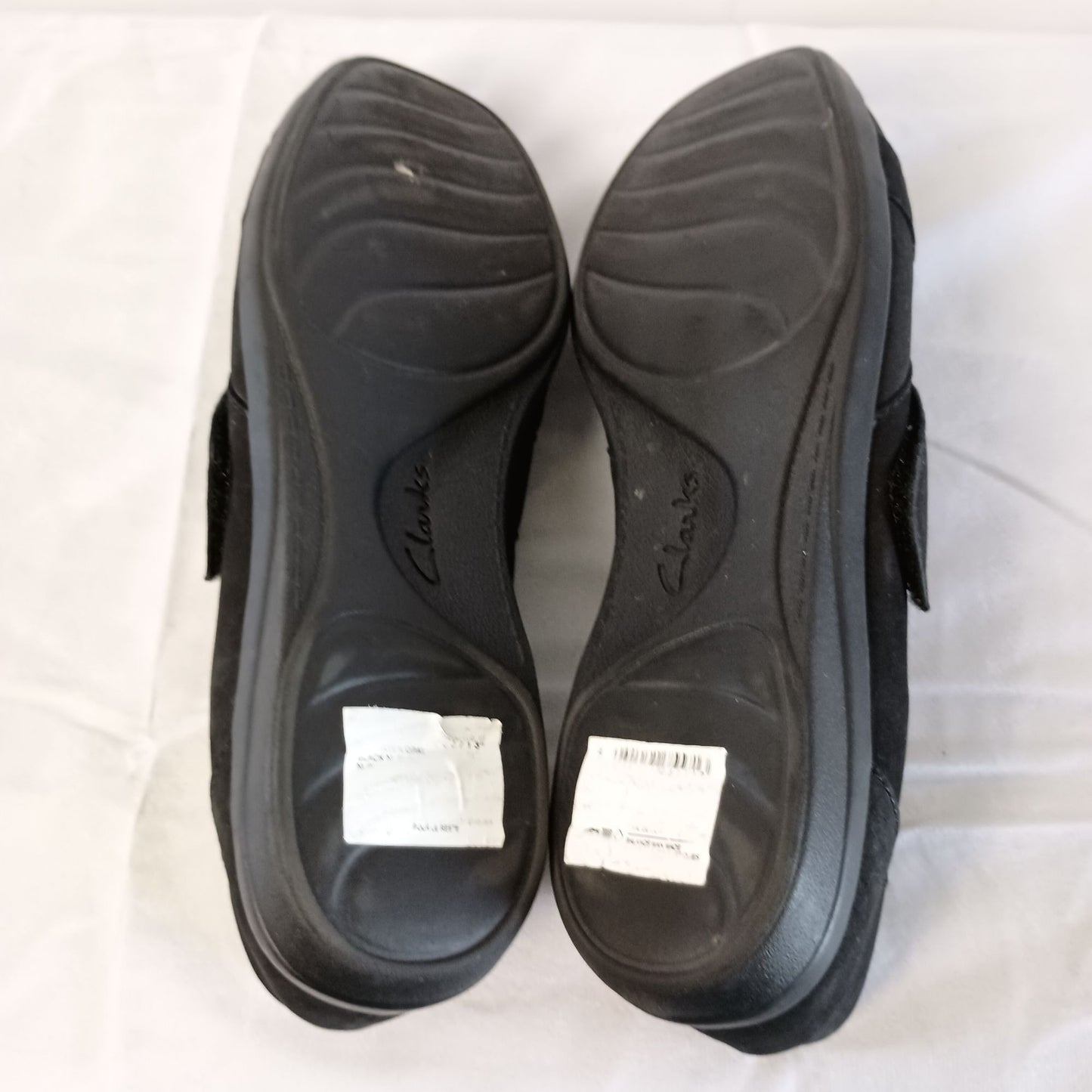 Clarks Collection cushion soft black loafers comfort shoes size 9